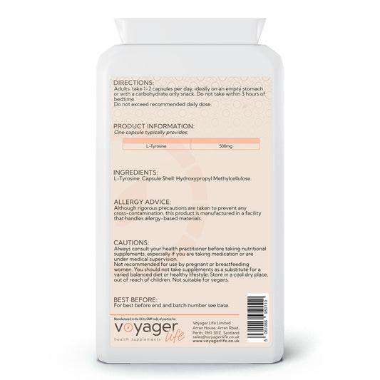 L-Tyrosine 500mg 120 Capsules