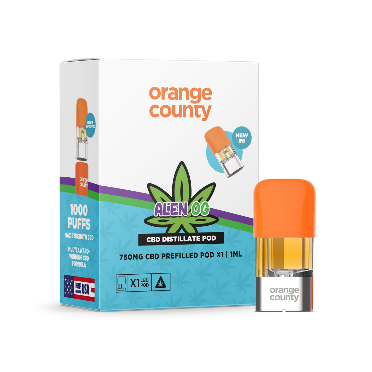 Orange County CBD - Alien OG 1ml Replacement Pod - (750mg)