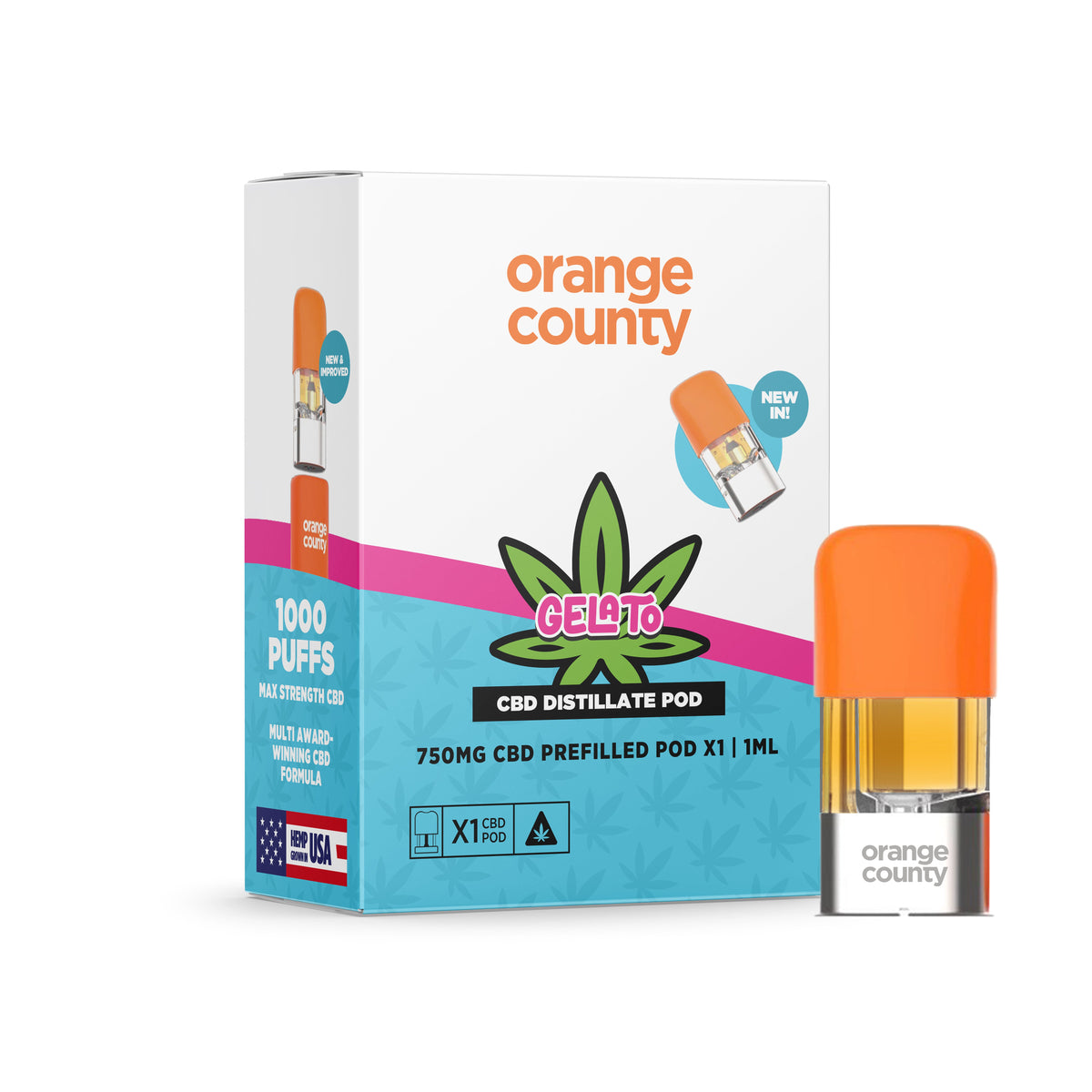 Orange County CBD - Gelato OG 1ml Replacement Pod - (750mg)