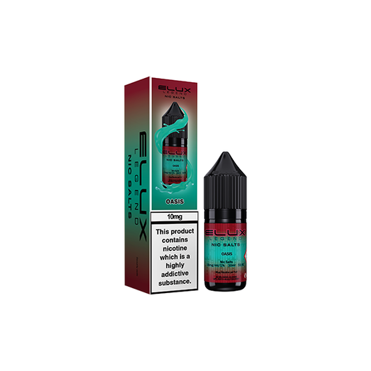 10mg Elux Legend 10ml Nic Salts (50VG/50PG) - Stoptober Special Offer! - Flavour: Watermelon Ice