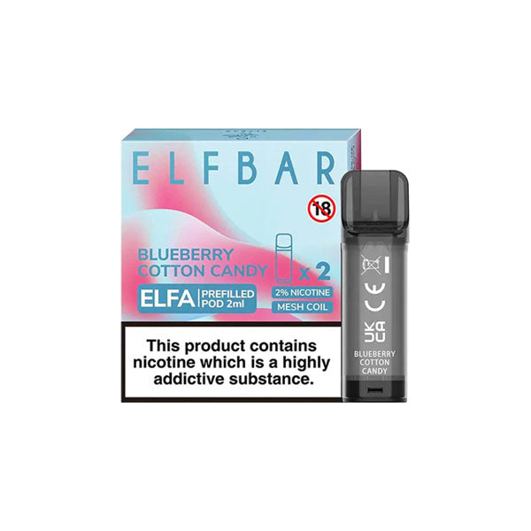 ELF Bar ELFA 20mg Replacement Prefilled Pods 2ml 1200 Puffs - 2 Pcs - Flavour: Watermelon Cherrry