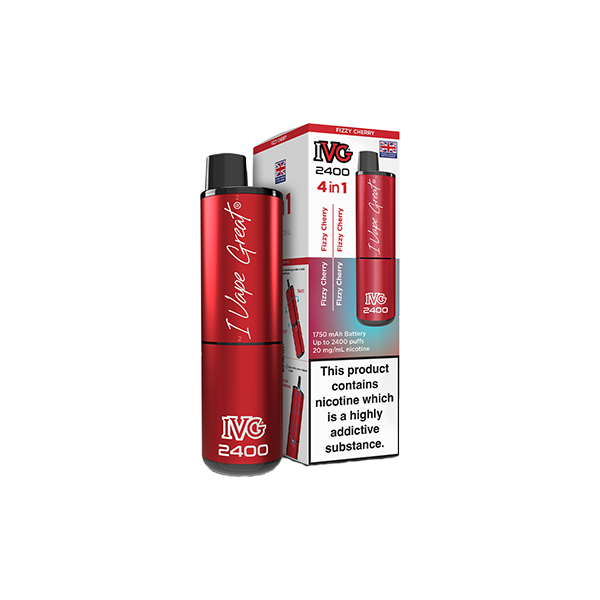 20mg IVG 2400 4 in 1 Pod Rechargeable Vape Kit 2400 Puffs - Flavour: Classic Menthol