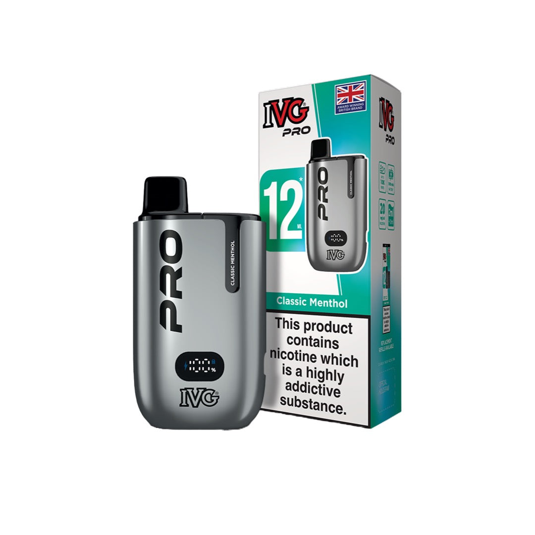 20mg I VG Pro 12 Prefilled Pod Vape Kit 10000 Puffs - Flavour: Blueberry Mint