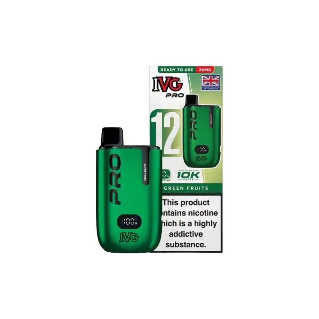 20mg I VG Pro 12 Prefilled Pod Vape Kit 10000 Puffs - Flavour: Sour Cherry Watermelon
