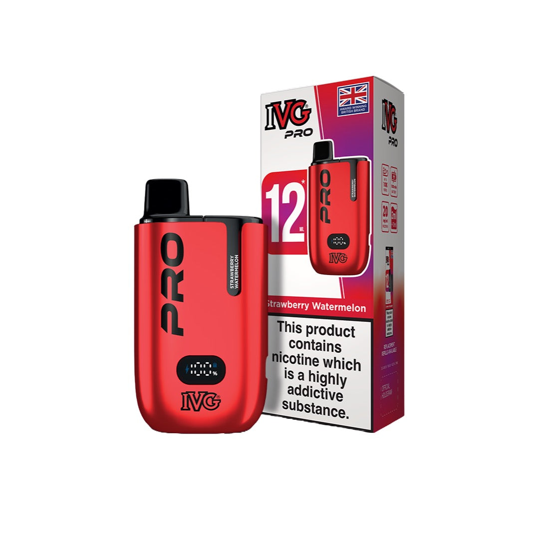 20mg I VG Pro 12 Prefilled Pod Vape Kit 10000 Puffs - Flavour: Cherry Ice