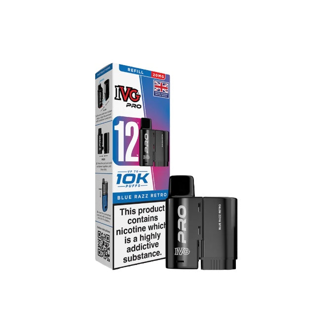 20mg I VG Pro 12 Refill Pod Pack 10000 Puffs - Flavour: Blueberry Mint