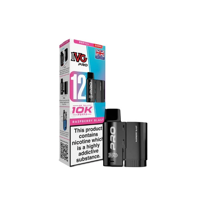 20mg I VG Pro 12 Refill Pod Pack 10000 Puffs - Flavour: Blueberry Mint