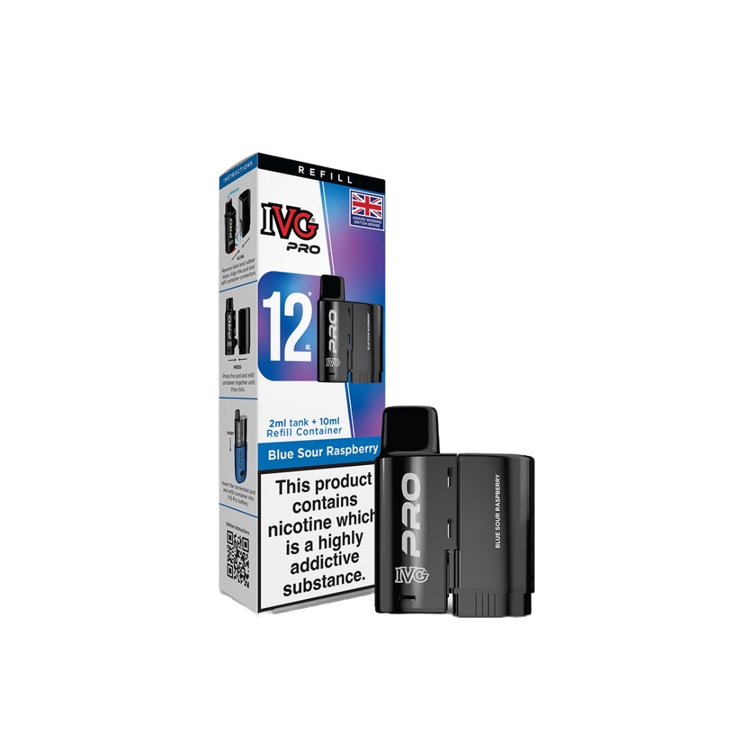 20mg I VG Pro 12 Refill Pod Pack 10000 Puffs - Flavour: Blueberry Mint