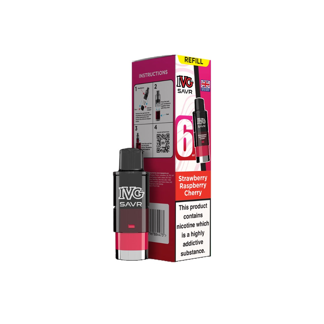 20mg I VG SAVR Refill Pod Pack 3000 Puffs - Flavour: Blue Sour Raspberry