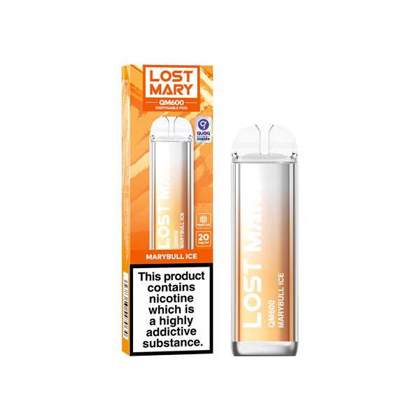 20mg ELF Bar Lost Mary QM600 Disposable Vape Device 600 Puffs - Flavour: Cola