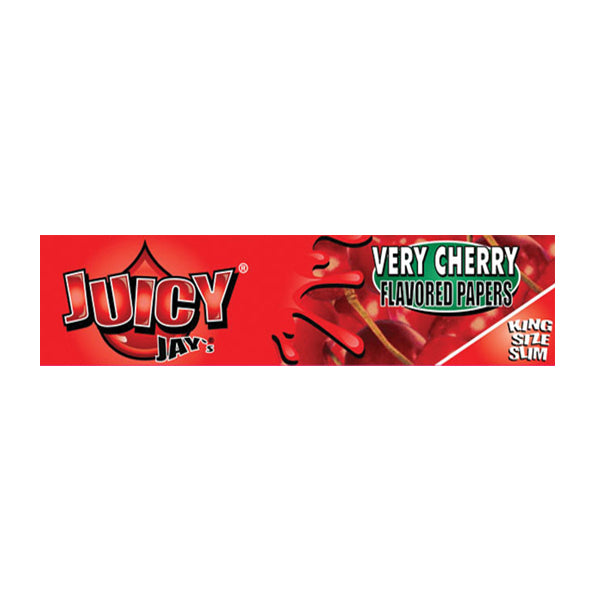 24 Juicy Jay King Size Flavoured Slim Rolling Paper - Full Box - Flavour: Liquorice