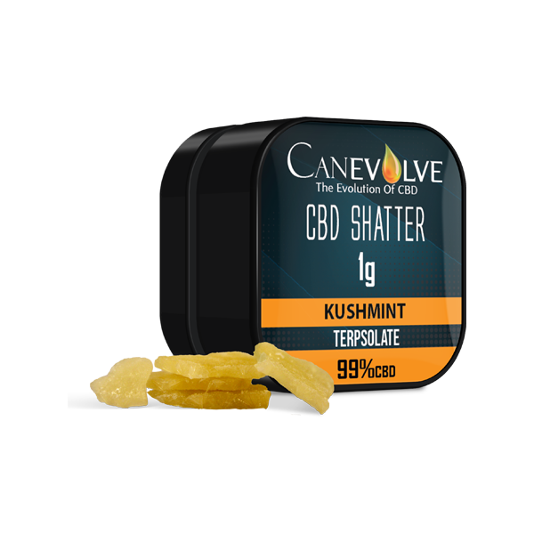 Canevolve 99% CBD Shatter - 1g - Flavour: Blueberry Afgoo