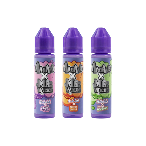 Momo X Mr Wicks 50ml Shortfill 0mg (70VG/30PG) - Flavour: Soda-lish X Grape Soda