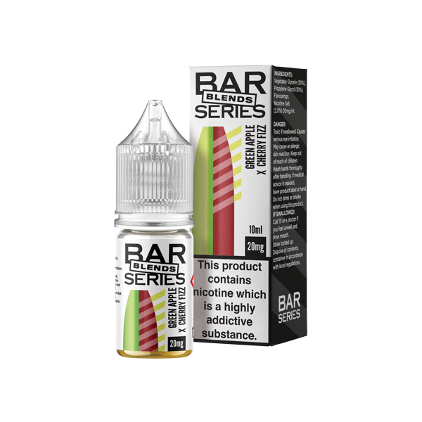 20mg Bar Series Blends 10ml Nic Salts (50VG/50PG) - Flavour: Blue Sour Razz X Lemon Lime