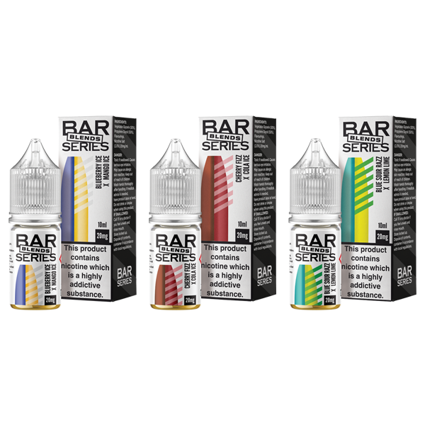 20mg Bar Series Blends 10ml Nic Salts (50VG/50PG) - Flavour: Blueberry Ice X Mango Ice