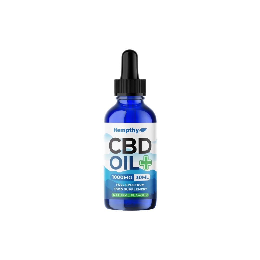Hempthy 1000mg CBD Oil Full Spectrum Natural - 30ml