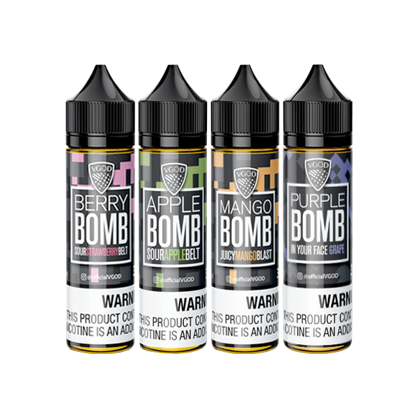 VGOD Bomb Line 50ml Shortfill 0mg (70VG/30PG) - Flavour: Apple Bomb