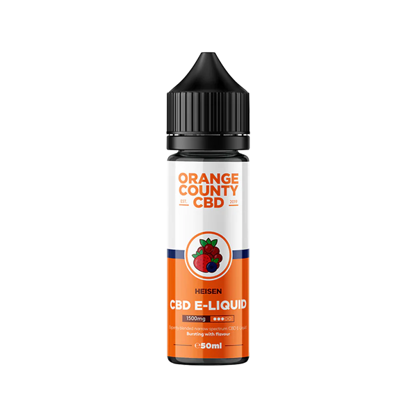 Orange County CBD 1500mg Broad Spectrum CBD E-liquid 50ml (50VG/50PG) - Flavour: Sour Blue Raspberry