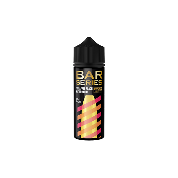 0mg Bar Series Gold Edition 100ml Shortfill (70VG/30PG) - Flavour: Pineapple Peach Watermelon