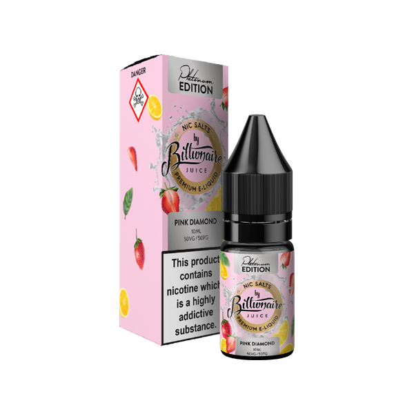20mg Billionaire Juice Platinum Edition 10ml Nic Salts (50VG/50PG) - Flavour: Citrine Crush