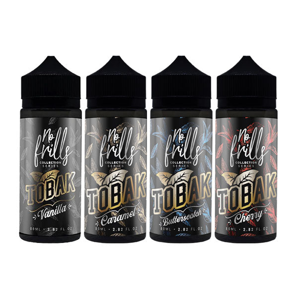 No Frills Collection Tobak 80ml Shortfill 0mg (80VG/20PG) - Flavour: Butterscotch Tobacco