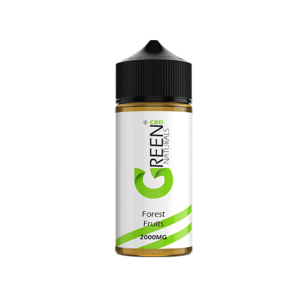Green Naturals 2000mg CBD Vaping Liquid 100ml (50PG/50VG) - Flavour: Grape & Strawberry