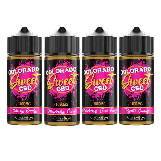 Colorado Sweet 1000mg CBD Vaping Liquid 100ml (50PG/50VG) - Flavour: Cherry Candy