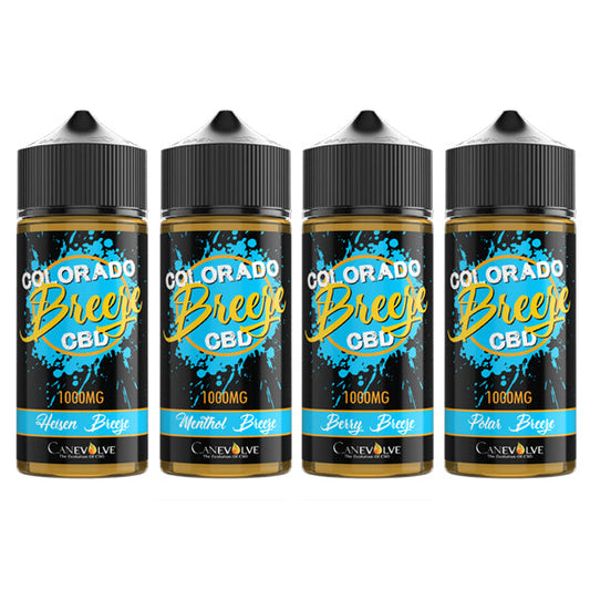Colorado Breeze 1000mg CBD Vaping Liquid 100ml (50PG/50VG) - Flavour: Menthol Breeze