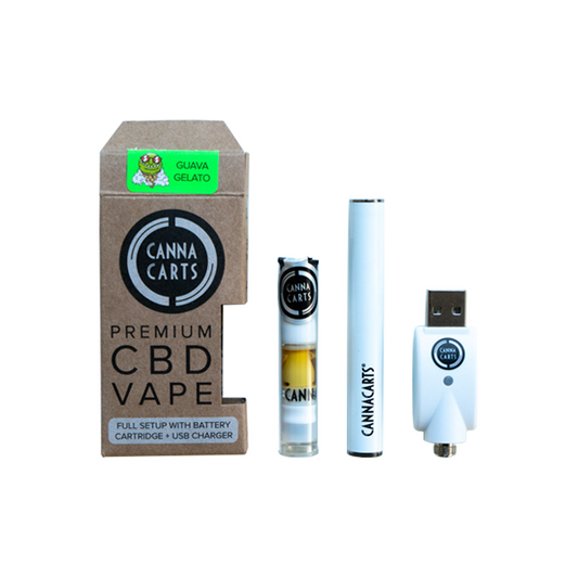Cannacarts Premium CBD Vape Full Setup - Flavour: Guava Gelato