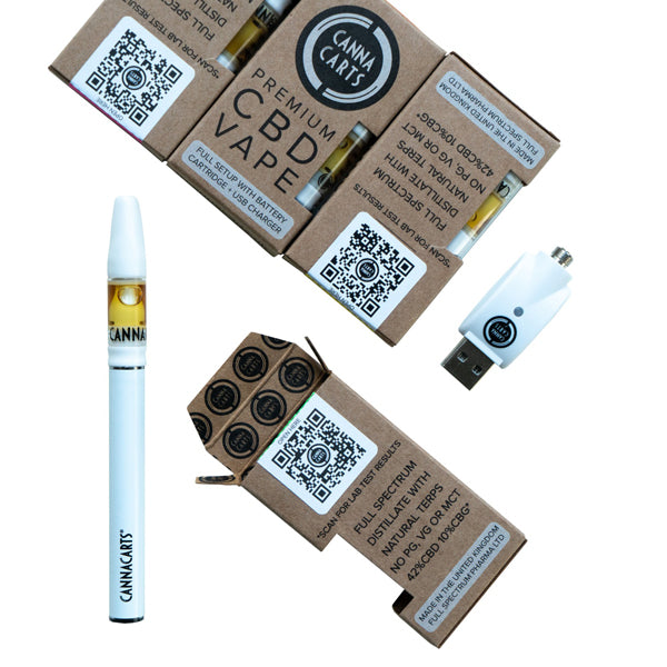 Cannacarts Premium CBD Vape Full Setup - Flavour: Guava Gelato
