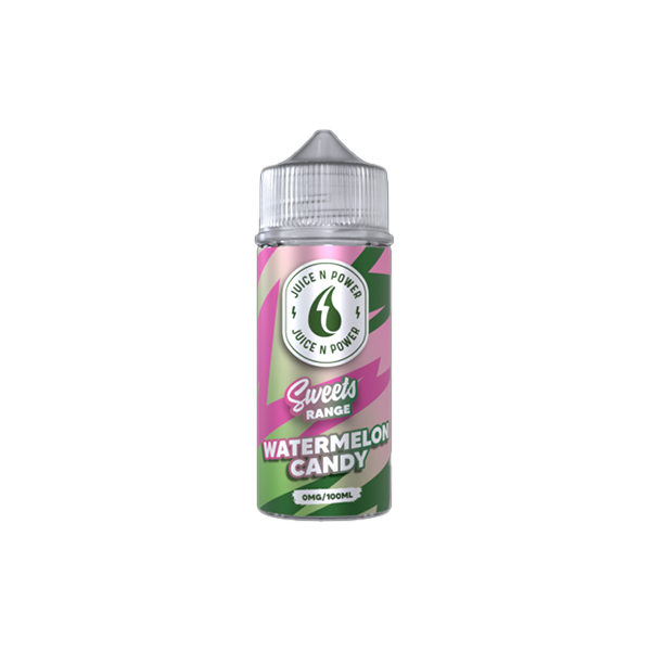 0mg Juice N Power Shortfills 100ml (70VG/30PG) - Flavour: Shock Rainbow Sweets