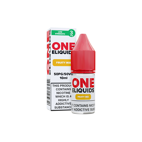3mg One E-Liquids Flavoured Nic Shot 10ml (50VG/50PG) - Flavour: Strawberry Menthol