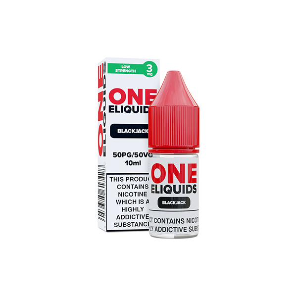 3mg One E-Liquids Flavoured Nic Shot 10ml (50VG/50PG) - Flavour: Strawberry Menthol