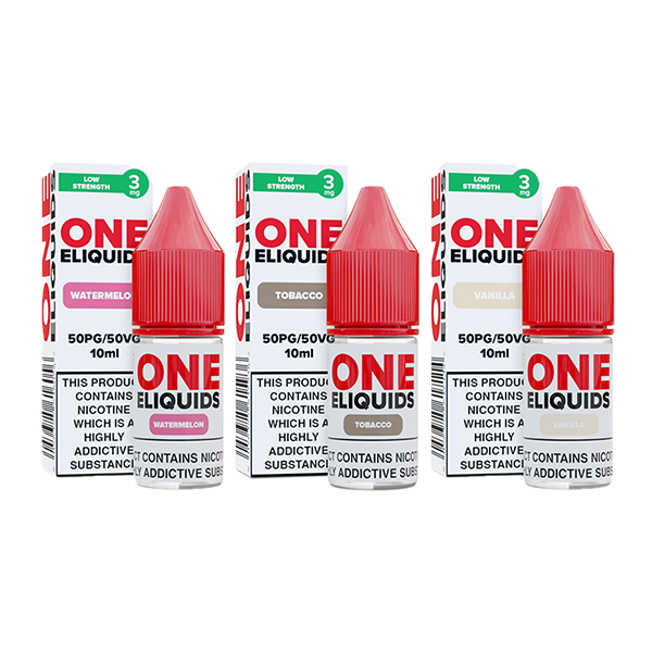 3mg One E-Liquids Flavoured Nic Shot 10ml (50VG/50PG) - Flavour: Strawberry Menthol