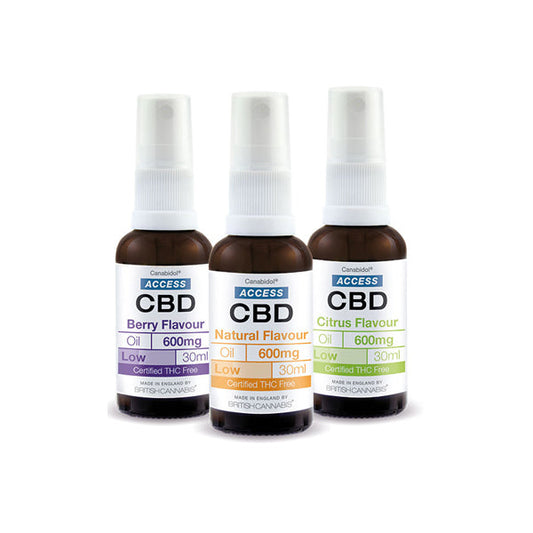 Access CBD 600mg CBD Broad Spectrum Oil Mixed 30ml - Flavour: Berry