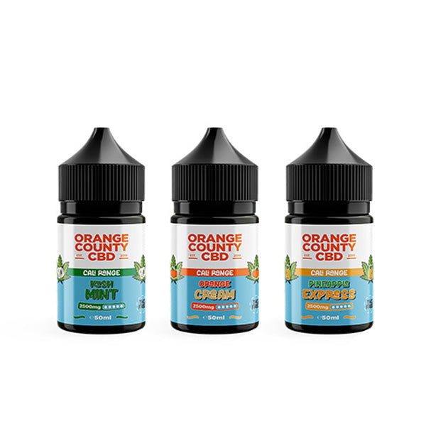 Orange County CBD Cali Range 2500mg CBD 50ml E-liquid (60VG/40PG) - Flavour: Kush Mint