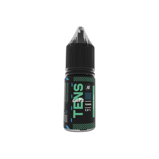 10mg Tens Salts 10ml Nic Salts (50VG/50PG) - (Full Box) Pack Of 10 - Flavour: Strawberry Kiwi