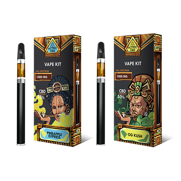 Aztec CBD 1000mg Vape Kit - 1ml - Flavour: Pineapple Express