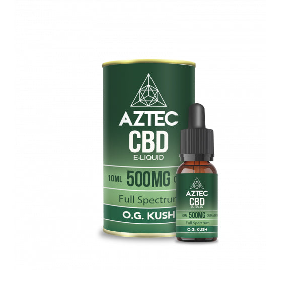 Aztec CBD 500mg CBD Vaping Liquid 10ml (50PG-50VG) - Flavour: Mango Kush