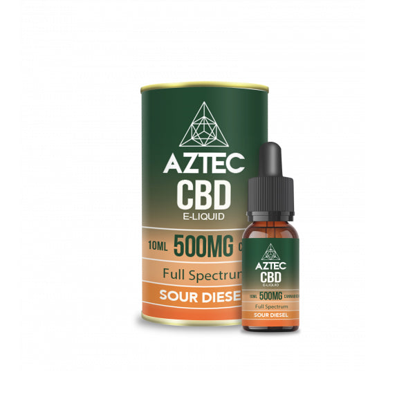 Aztec CBD 500mg CBD Vaping Liquid 10ml (50PG-50VG) - Flavour: Mango Kush