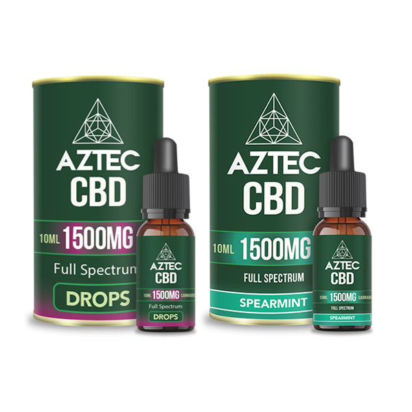 Aztec CBD Full Spectrum Hemp Oil 1500mg CBD 10ml - Flavour: Natural Hemp
