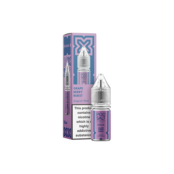 5mg Pod Salt Nexus 10ml Nic Salt (50VG/50PG) - Flavour: Pink Purple Lemonade
