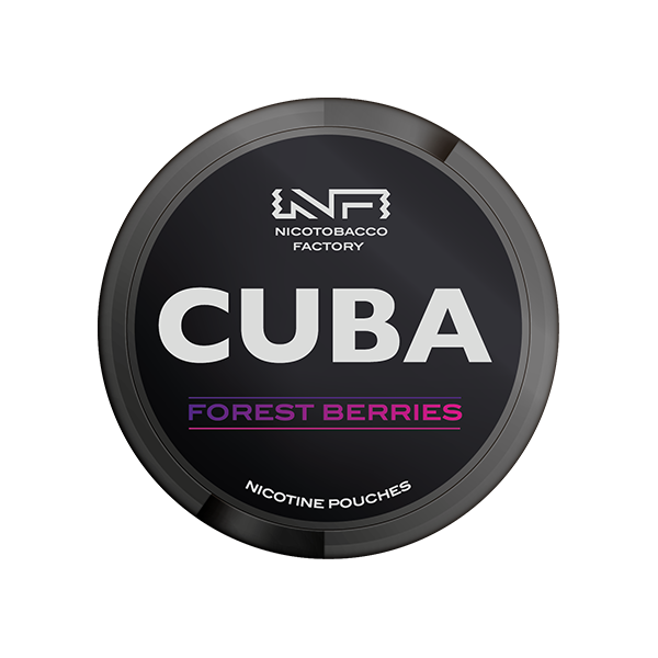 43mg CUBA Black Nicotine Pouches - 25 Pouches - Flavour: Blueberry