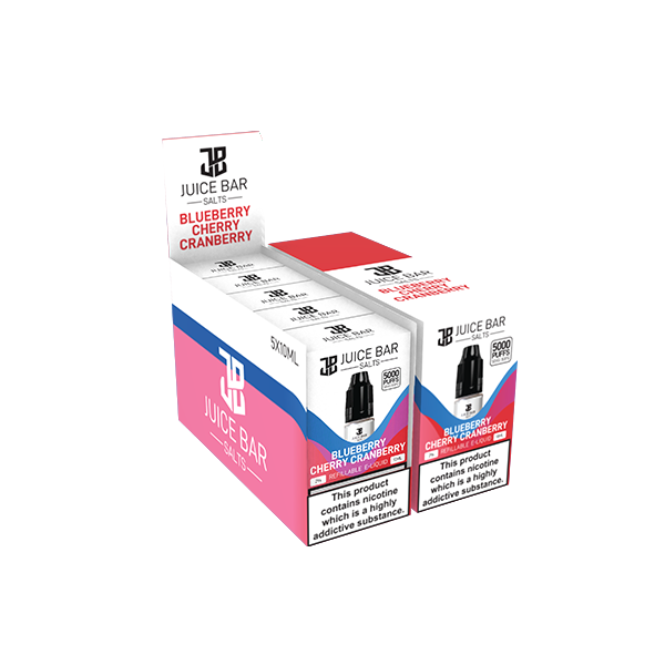 20mg Juice Bar Salts 10ml Nic Salts - Pack Of 5 (50VG/50PG) - Flavour: Grape