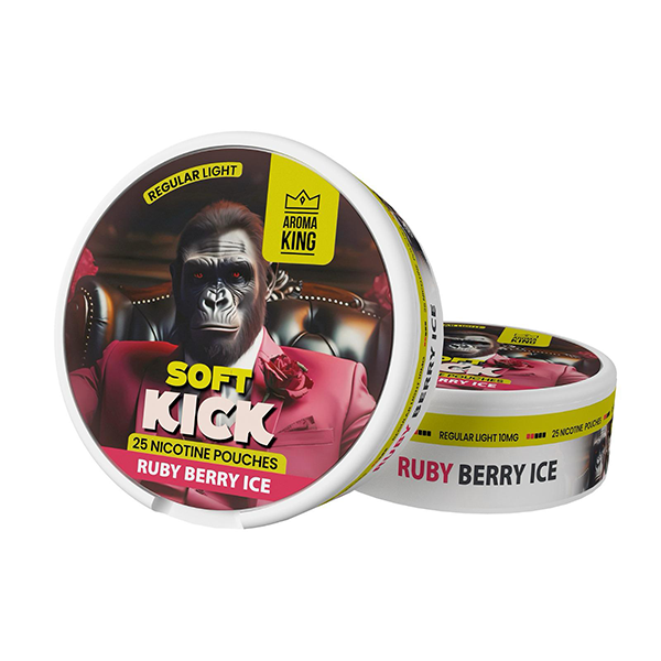 10mg Aroma King Soft Kick Nicotine Pouches - 25 Pouches - Flavour: Candy Tobacco