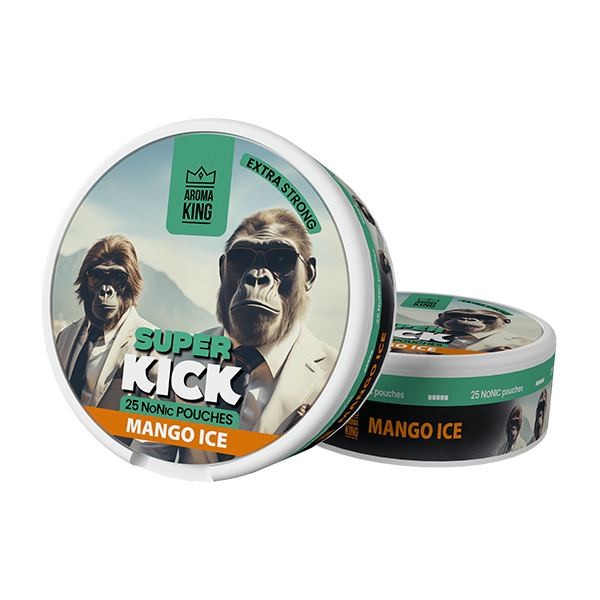25mg Aroma King Super Kick NoNic Pouches - 25 Pouches - Flavour: Muffin