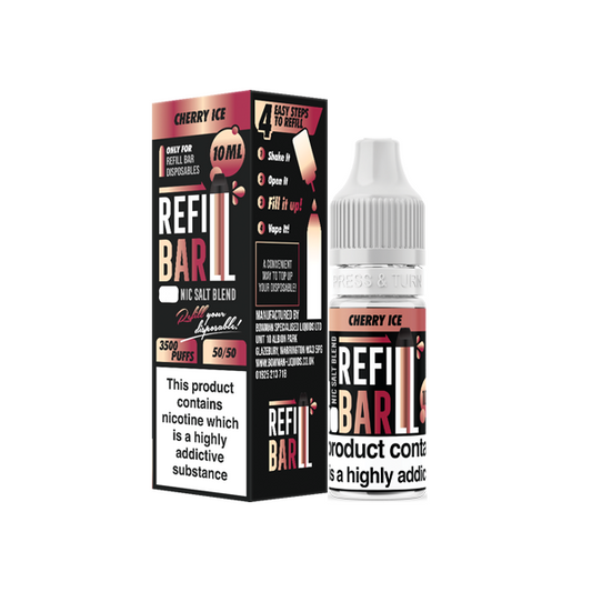 10mg Refill Bar Salts 10ml Nic Salts (50VG/50PG) - Flavour: RY4 Tobacco