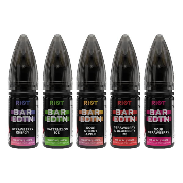 5mg Riot Squad BAR EDTN 10ml Nic Salts (50VG/50PG) - Flavour: Apple & Blackcurrant
