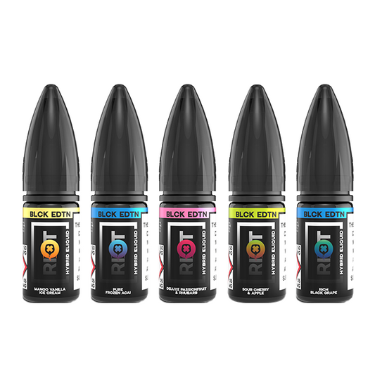 20mg Riot Squad Black Edition V2 Nic Salts 10ml (50VG/50PG) - Flavour: Pure Frozen Acai