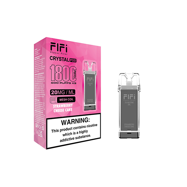 FLFI Crystal Replacement Pods 1800 Puffs 2ml - Flavour: Strawberry Kiwi